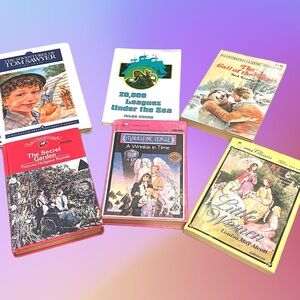 6 Classic Books: Tom Sawyer, 10,000 Leagues, Call of the Wild, Secret Garden +